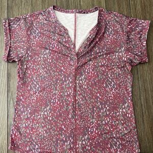 L.L. Bean Women's split neck streamside tee.